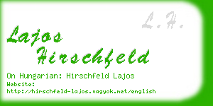 lajos hirschfeld business card